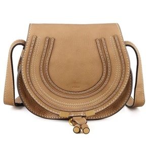 Chloe Marcie Small Leather Crossbody Bag Nut NWT